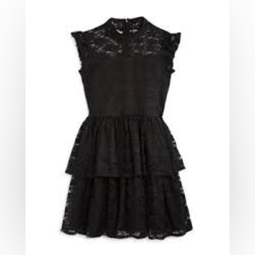 BCBGirls Black Dress with Lace Detail
